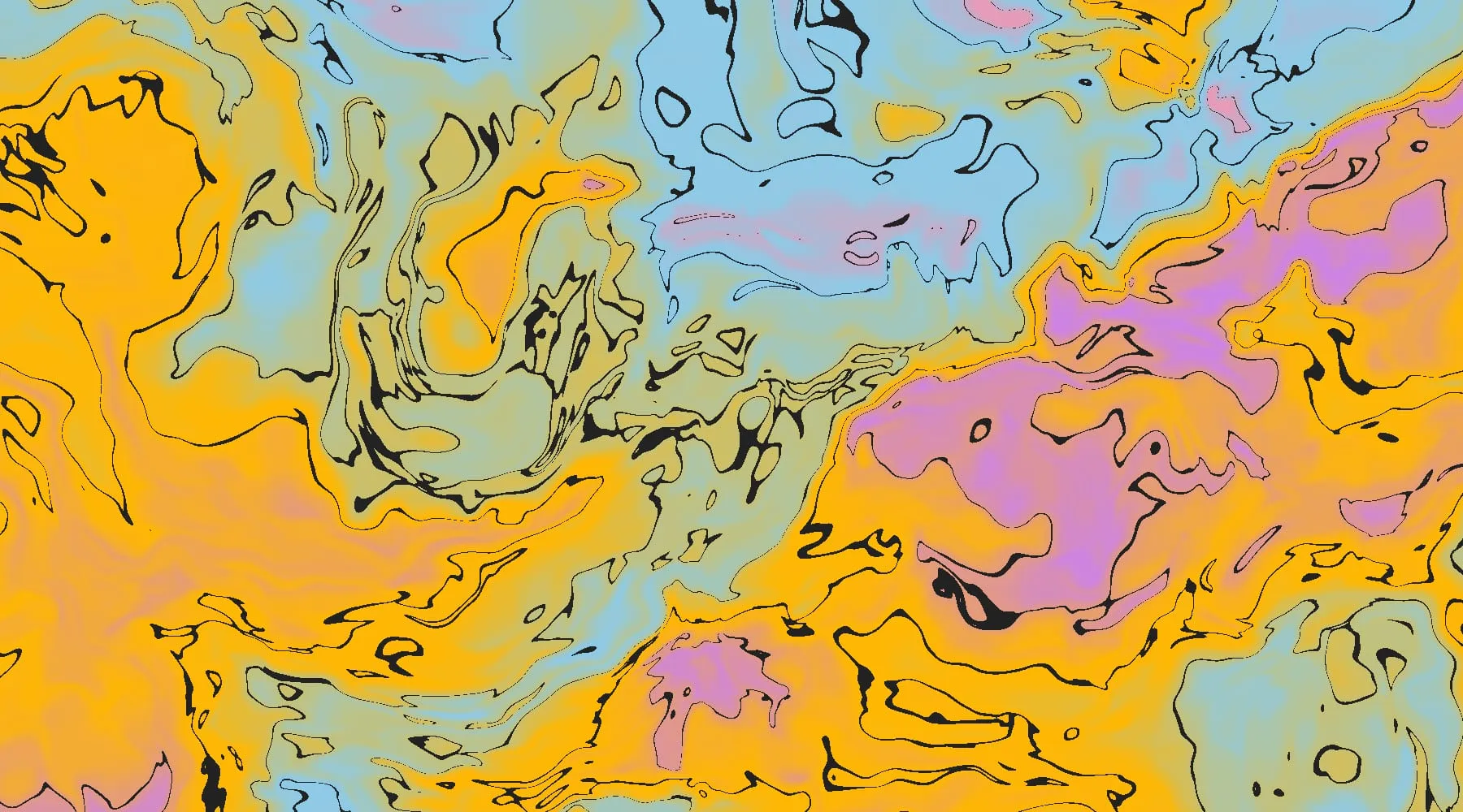 Detail of a poured painting